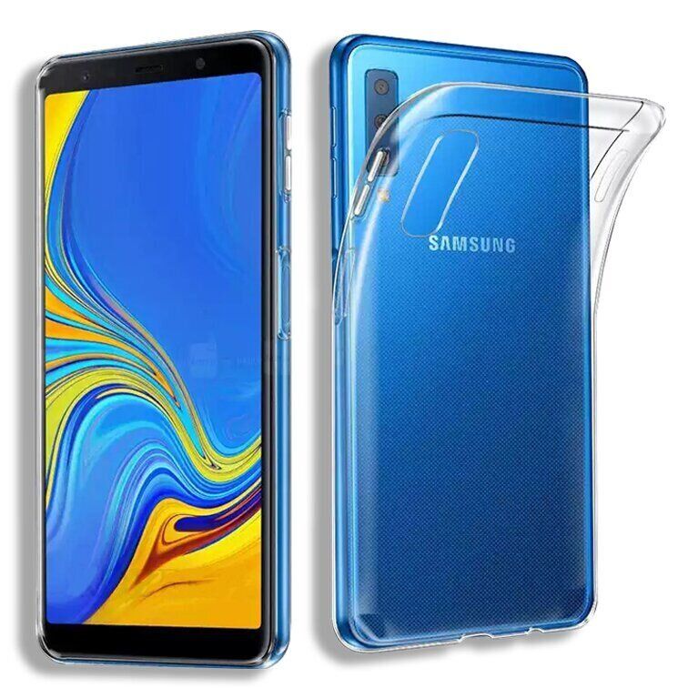 Прозрачный Силиконовый чехол TPU для Samsung Galaxy A7 (2018) / A750 - Прозрачный фото 1