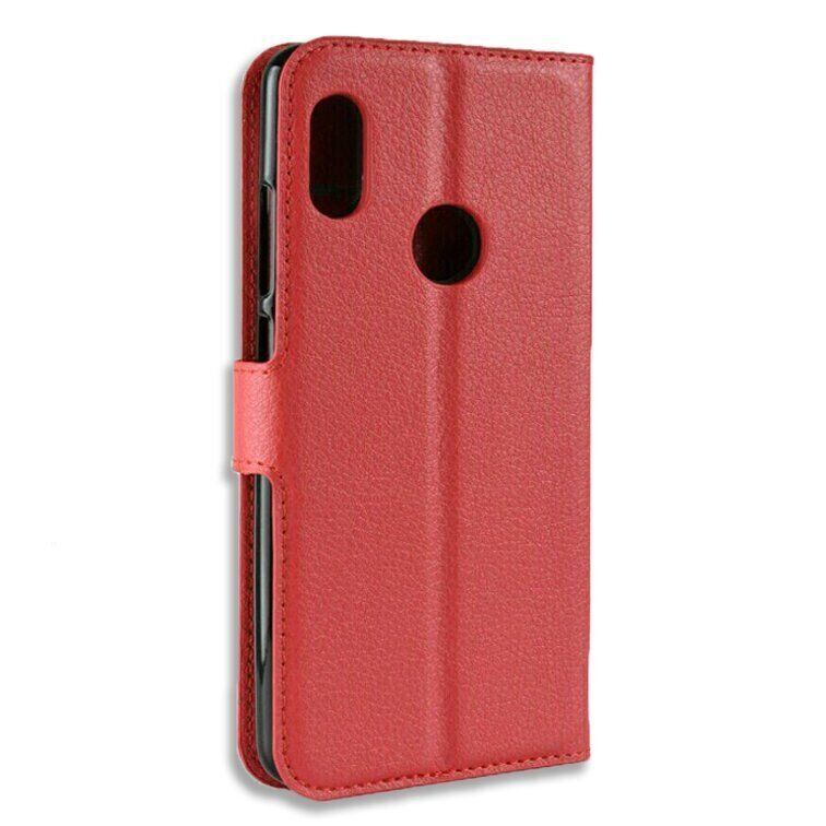 Чехол-Книжка с карманами для карт на Xiaomi Redmi Note 6 Pro - Красный фото 4