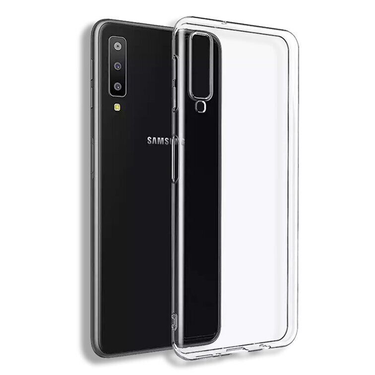 Прозрачный Силиконовый чехол TPU для Samsung Galaxy A7 (2018) / A750 - Прозрачный фото 2