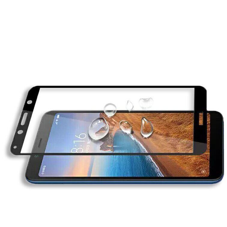 Защитное стекло 2.5D на весь экран для Xiaomi Redmi 7A - Черный фото 4