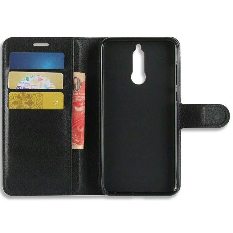 Чехол-Книжка с карманами для карт на Huawei Mate 10 lite - Черный фото 2
