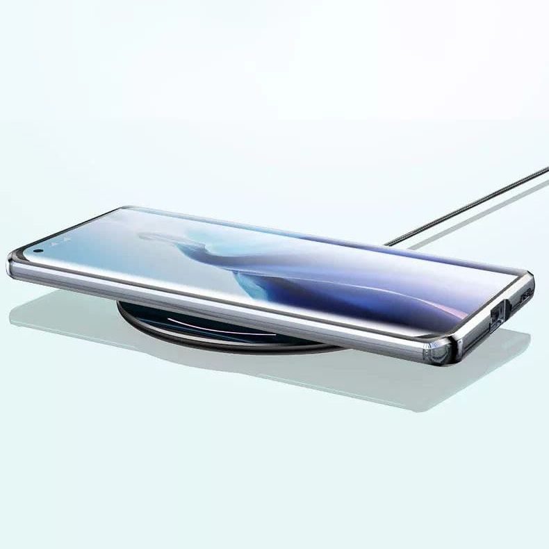 Магнитный чехол с защитным стеклом для Xiaomi Mi 11 lite - Синий фото 4