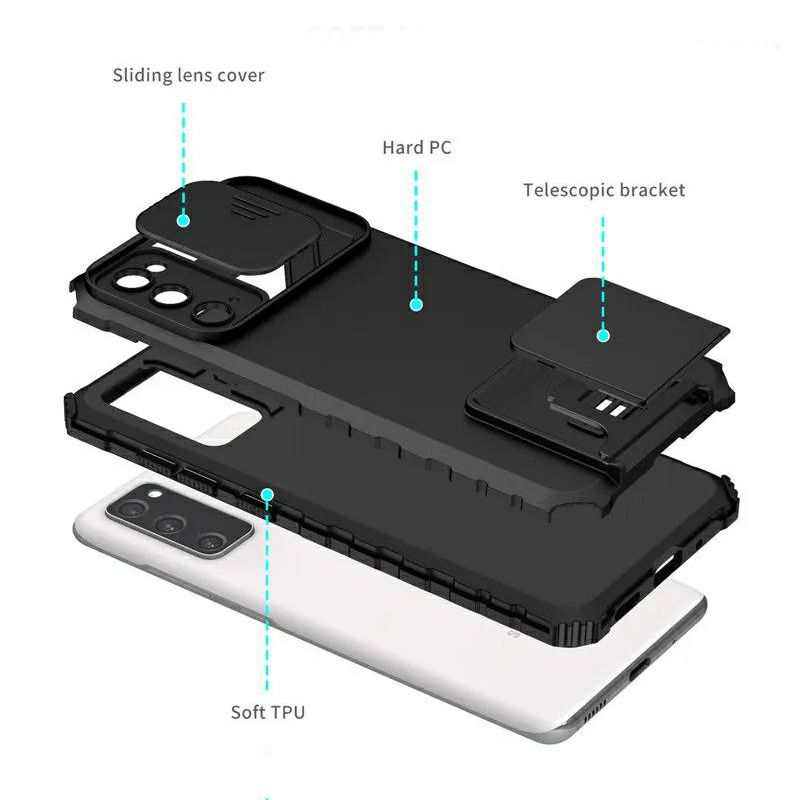 Чохол Kickstand із захистом камери для Samsung Galaxy A34 колір Чорний