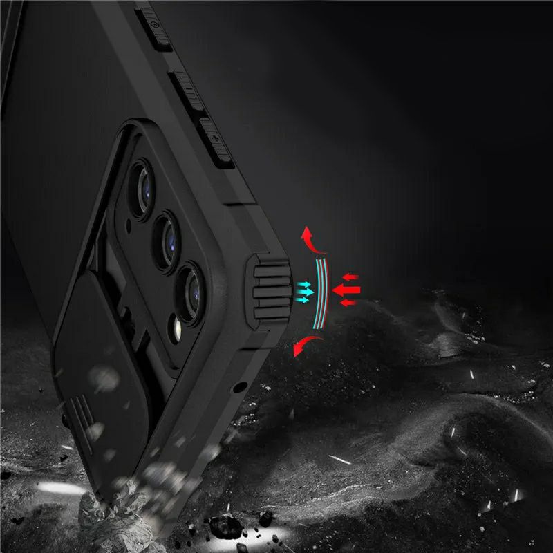 Чехол Kickstand с защитой камеры для Samsung Galaxy A34 цвет Черный