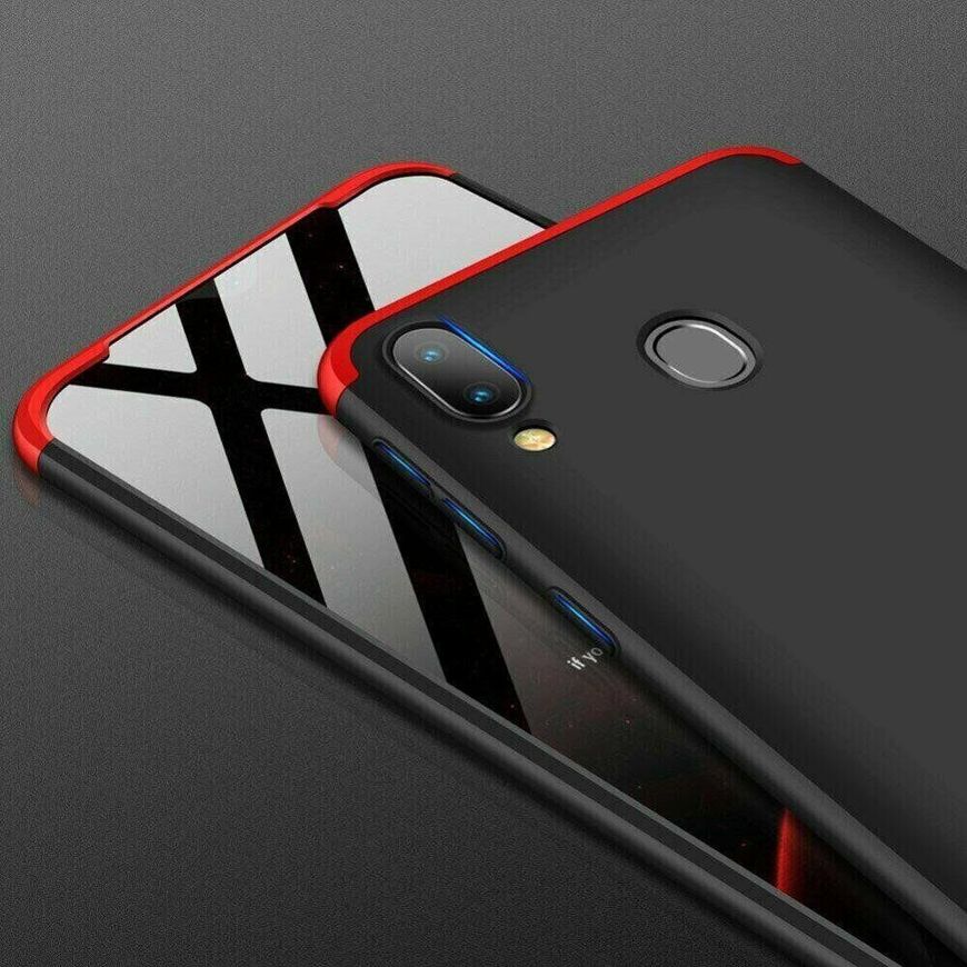Чехол GKK 360 градусов для Samsung Galaxy A10s - Черно-Красный фото 2