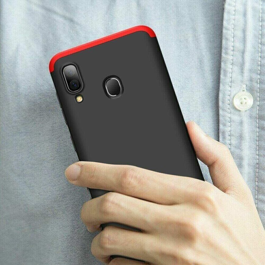 Чехол GKK 360 градусов для Samsung Galaxy A10s - Черно-Красный фото 3