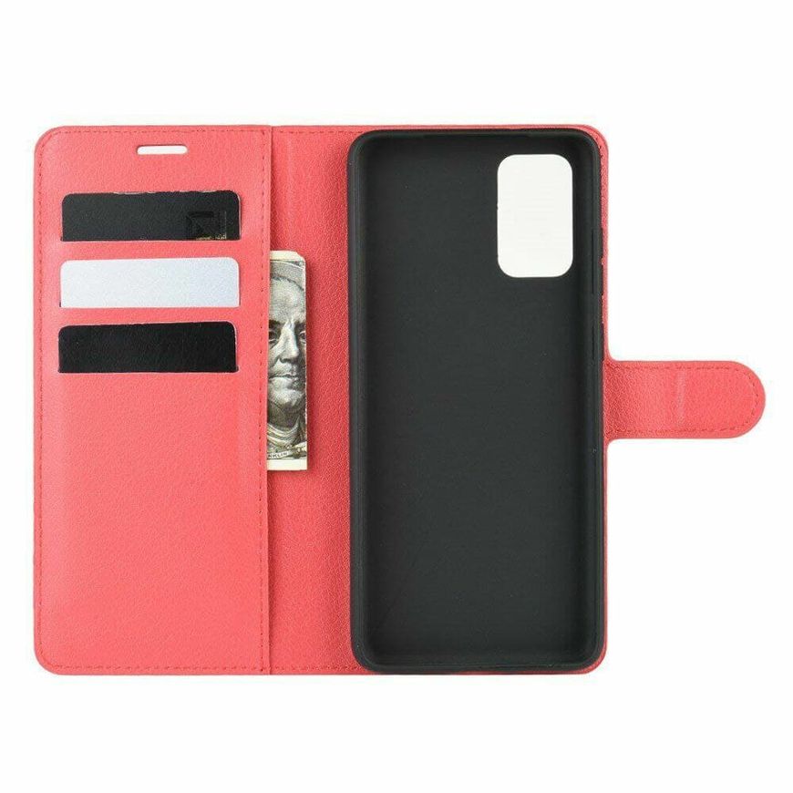 Чехол-Книжка с карманами для карт на Samsung Galaxy M52 - Красный фото 3