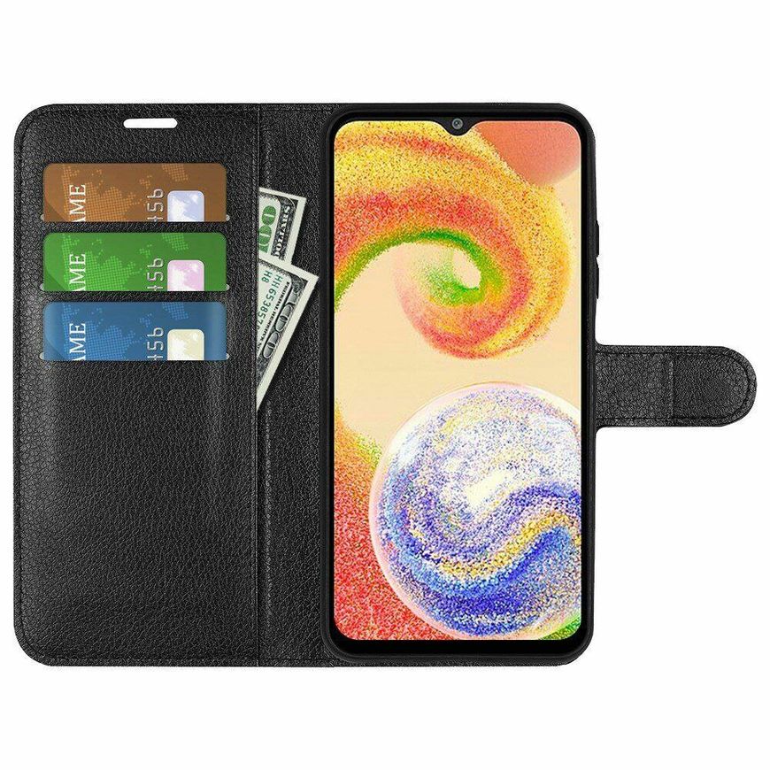 Чехол-Книжка с карманами для карт на Samsung Galaxy A04 - Черный фото 2