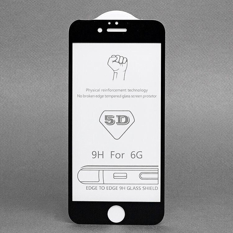 Захисне скло Full Cover 5D для iPhone 6 / 6S - Чорний фото 1