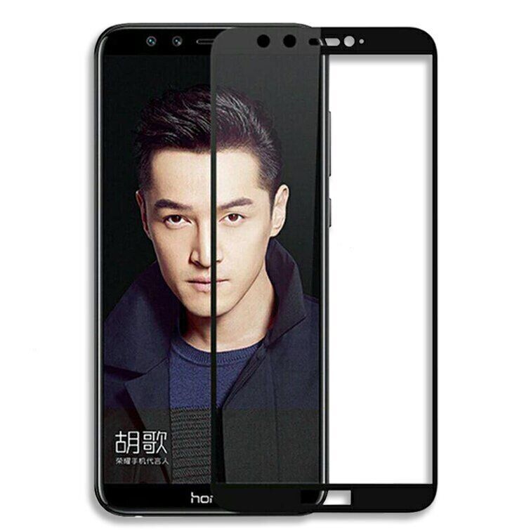 Захисне скло 2.5D на весь екран для Huawei Honor 9 lite - Чорний фото 1