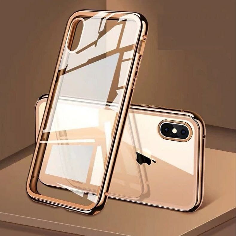 Магнитный чехол с защитным стеклом для iPhone XR - Золотой фото 2