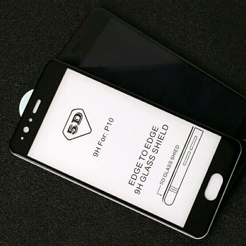 Захисне скло Full Cover 5D для Huawei P10 - Чорний фото 1