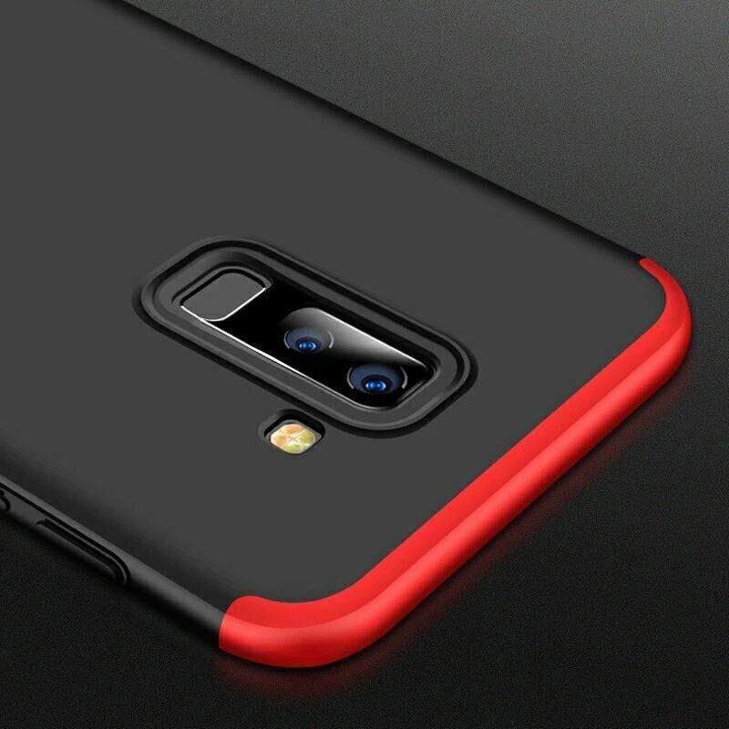 Чехол GKK 360 градусов для Samsung Galaxy A8 Plus (2018) - Черно-Красный фото 4