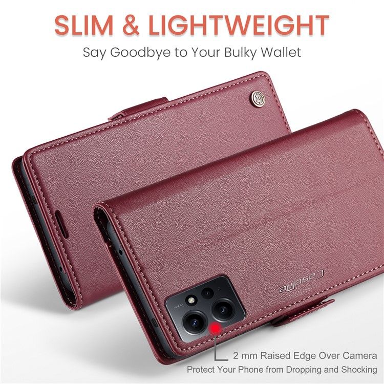 Шкіряний чохол-книжка Retro Case для Xiaomi Redmi 12 колір Червоний