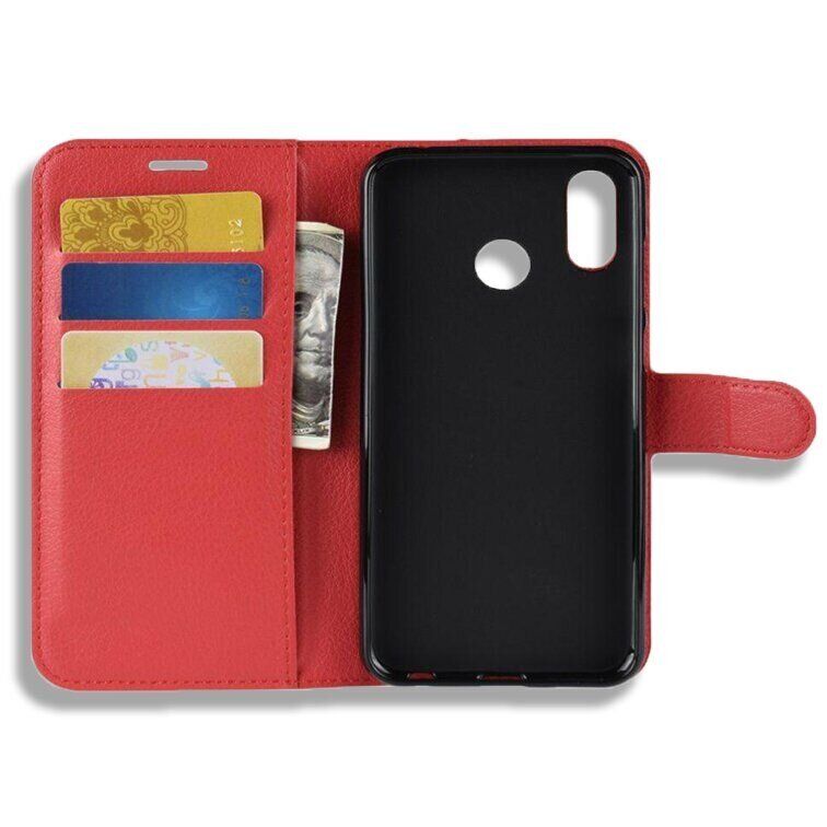 Чехол-Книжка с карманами для карт на Huawei Honor Play - Красный фото 3
