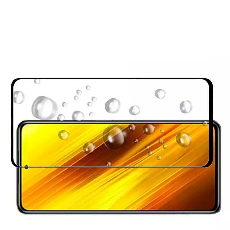 Защитное стекло 2.5D на весь экран для Poco X3 - Черный фото 4
