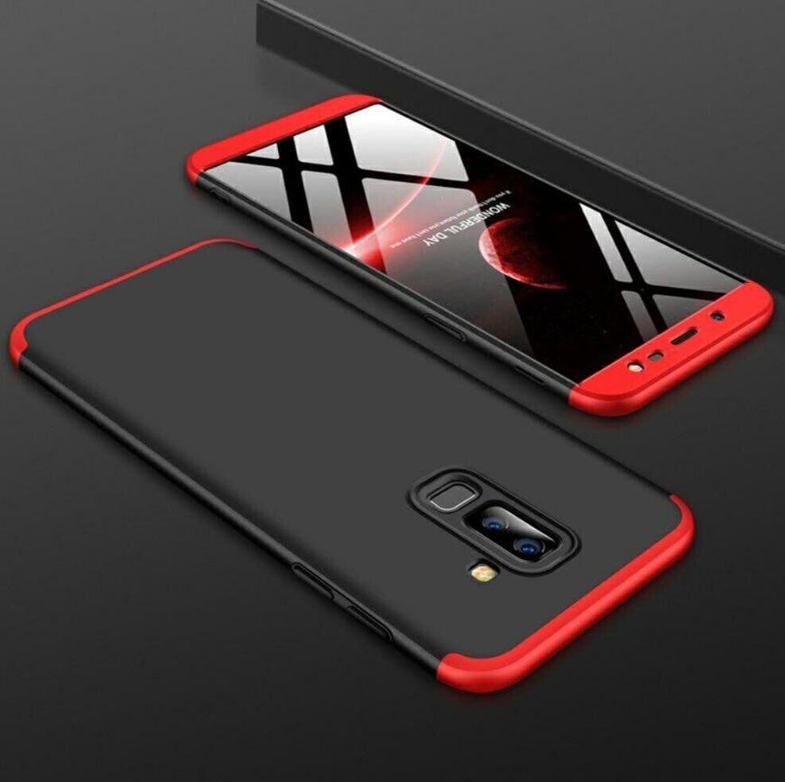 Чохол GKK 360 градусів для Samsung Galaxy A8 Plus (2018) - Чёрно-Красный фото 2