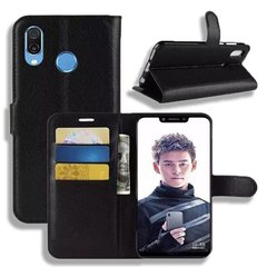 Чехол-Книжка с карманами для карт на Huawei Honor Play - Черный фото 1