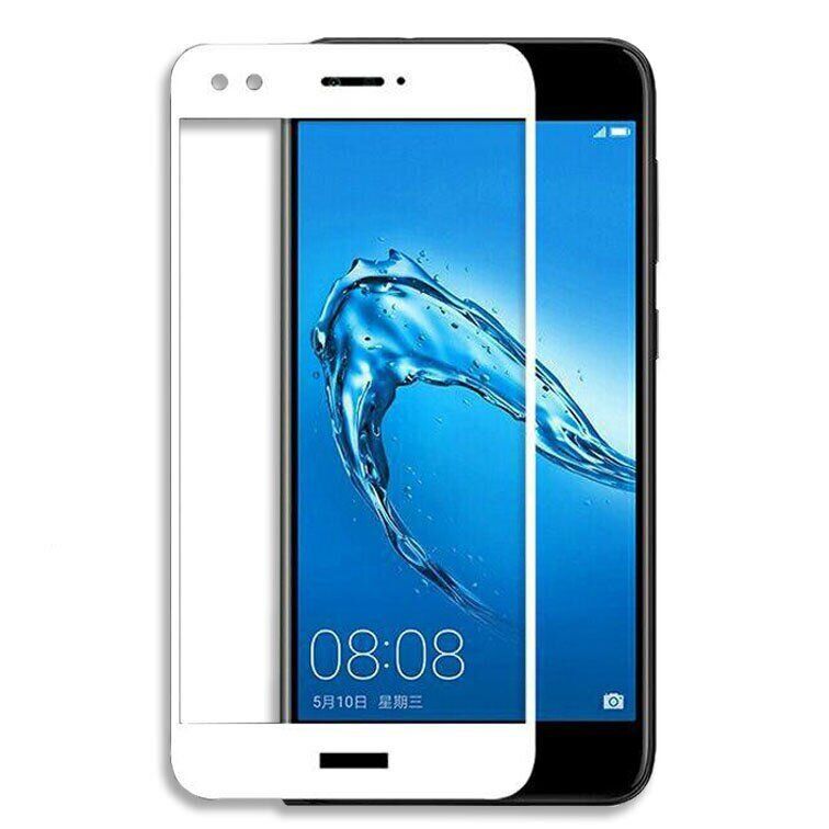 Защитное стекло 2.5D на весь экран для Huawei Nova lite (2017) - Белый фото 4