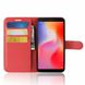Чехол-Книжка с карманами для карт на Xiaomi Redmi 6 - Красный фото 2