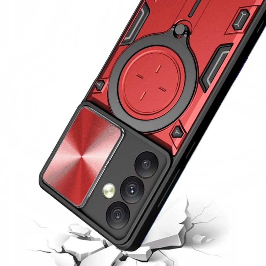 Чохол Magnetic Stand з захистом камери для Samsung Galaxy A05s колір Червоний