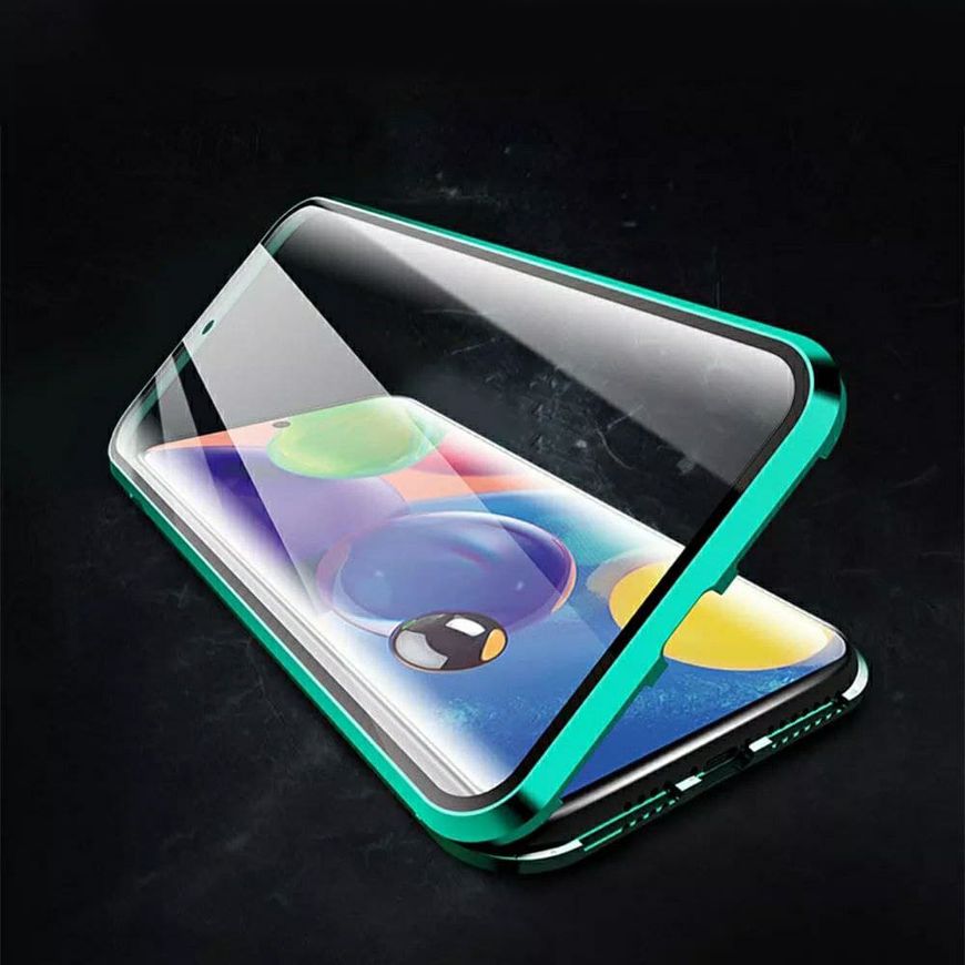 Магнитный чехол с защитным стеклом для Realme 6i - Черный фото 3