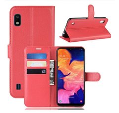Чехол-Книжка с карманами для карт на Samsung Galaxy A10 - Красный фото 1