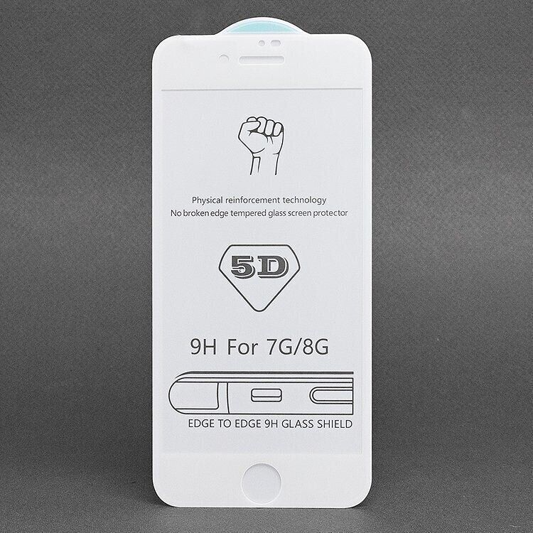 Захисне скло Full Cover 5D для iPhone 7 / 8 - Білий фото 1
