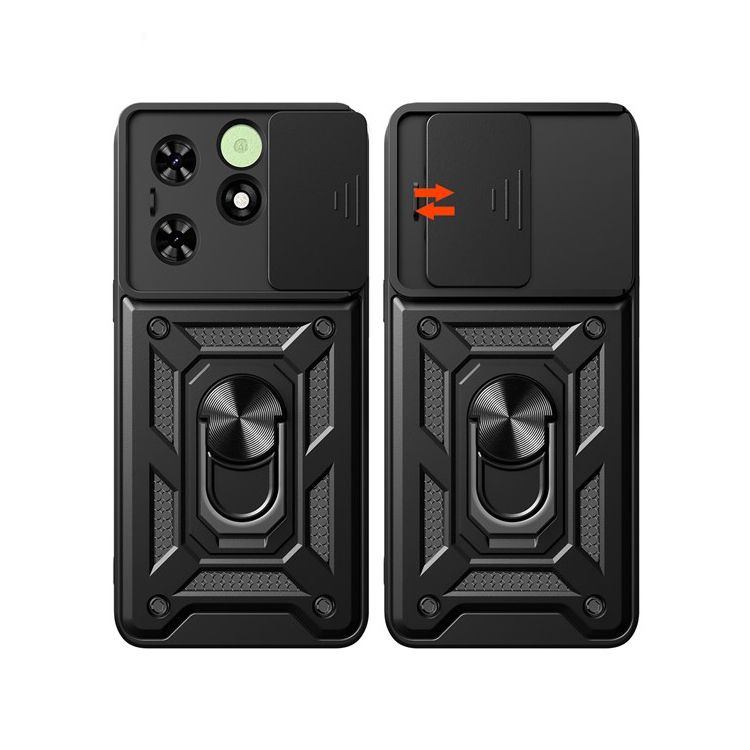 Чехол Defender с защитой камеры для Tecno Spark Go 2024 цвет Черный