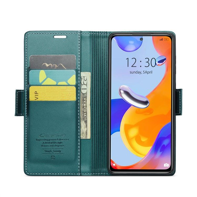 Кожаный чехол-книжка Retro Case для Xiaomi Redmi Note 11 4G / 11s / Note 12s - Зелёный фото 2