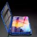 Магнитный чехол с защитным стеклом для Huawei Honor 8X - Синий фото 4