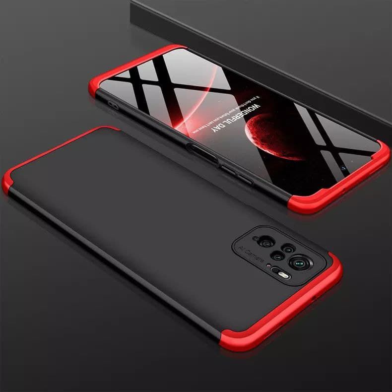 Чохол GKK 360 градусів для Xiaomi Redmi Note 10 4G / 10S / Poco M5s - Чёрно-Красный фото 2