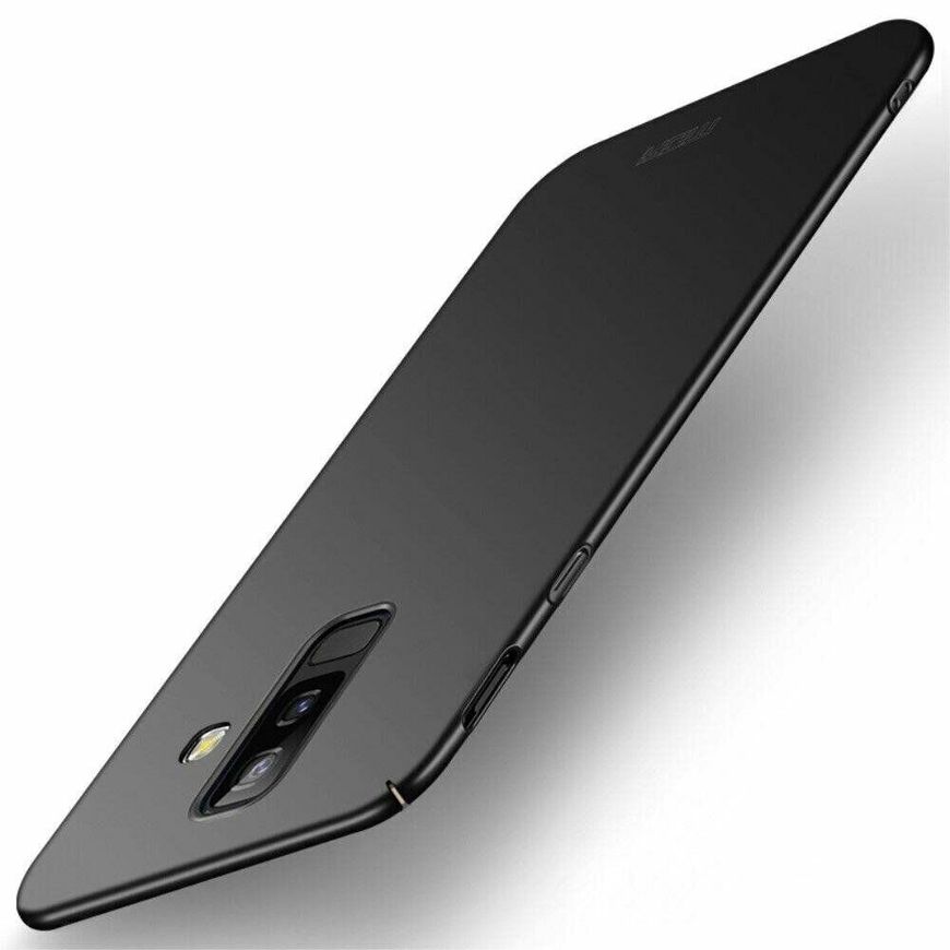 Чехол Бампер с покрытием Soft-touch для Samsung Galaxy A8 Plus (2018) - Черный фото 2