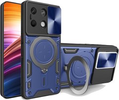 Чехол Magnetic Stand с защитой камеры для Xiaomi Redmi Note 13 4G цвет Синий