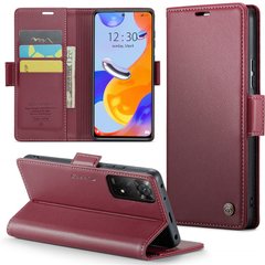 Шкіряний чохол-книжка Retro Case для Xiaomi Redmi Note 11 4G / 11s / Note 12s - Червоний фото 1