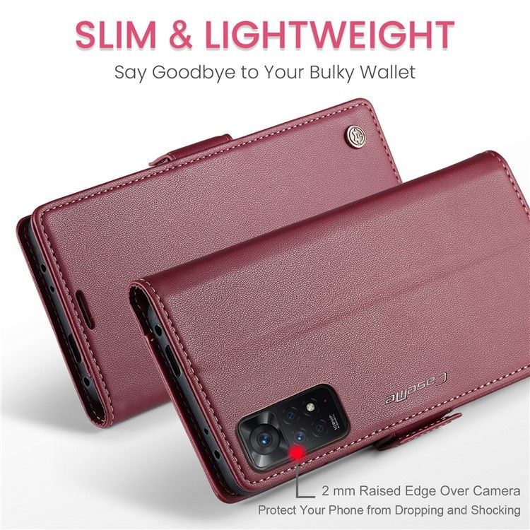 Шкіряний чохол-книжка Retro Case для Xiaomi Redmi Note 11 4G / 11s / Note 12s - Червоний фото 8