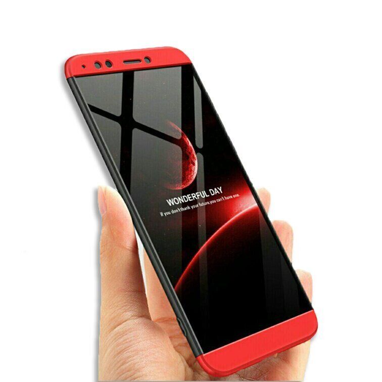 Чохол GKK 360 градусів для Huawei Y7 Prime (2018) / Honor 7C Pro - Чёрно-Красный фото 3