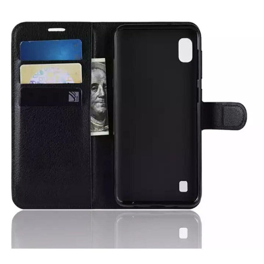 Чехол-Книжка с карманами для карт на Samsung Galaxy A10 - Черный фото 3