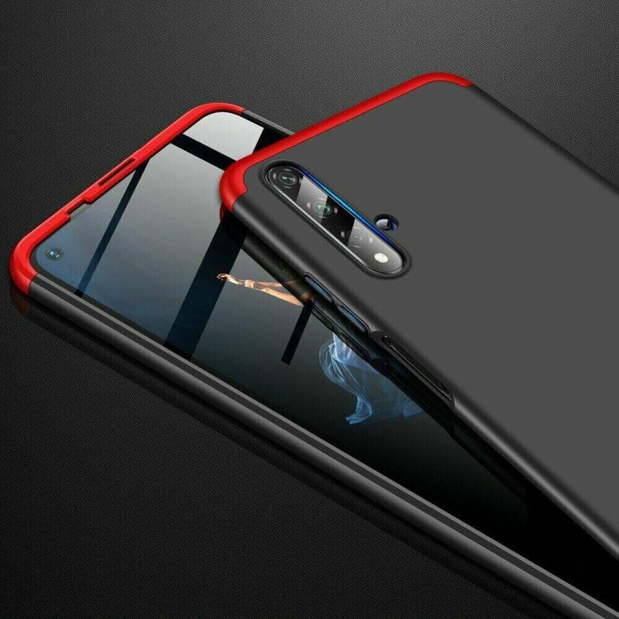 Чохол GKK 360 градусів для Huawei Honor 20 / Nova 5T - Чёрно-Красный фото 3