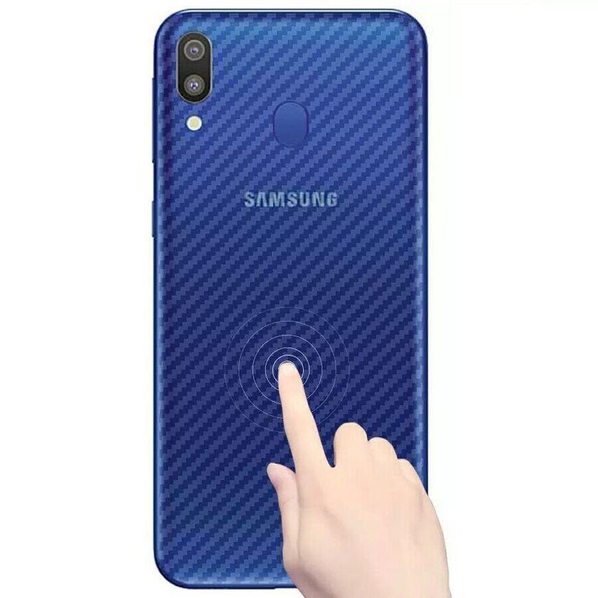 Карбоновая пленка на корпус для Samsung Galaxy M20 - Прозрачный фото 2