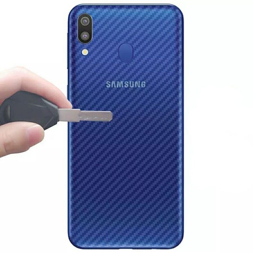 Карбоновая пленка на корпус для Samsung Galaxy M20 - Прозрачный фото 3