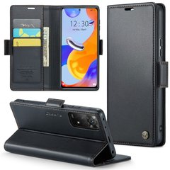 Кожаный чехол-книжка Retro Case для Xiaomi Redmi Note 11 4G / 11s / Note 12s - Черный фото 1