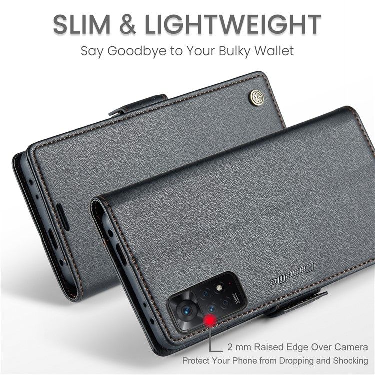 Шкіряний чохол-книжка Retro Case для Xiaomi Redmi Note 11 4G / 11s / Note 12s - Чорний фото 8