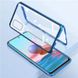 Магнитный чехол с защитным стеклом для Xiaomi Redmi Note 10 4G / 10S / Poco M5s - Синий фото 3