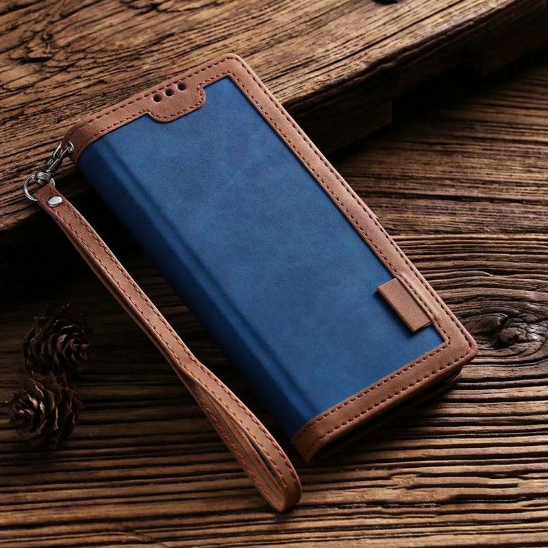 Чехол книжка с ремешком для Xiaomi Redmi Note 11 4G / 11s - Синий фото 2