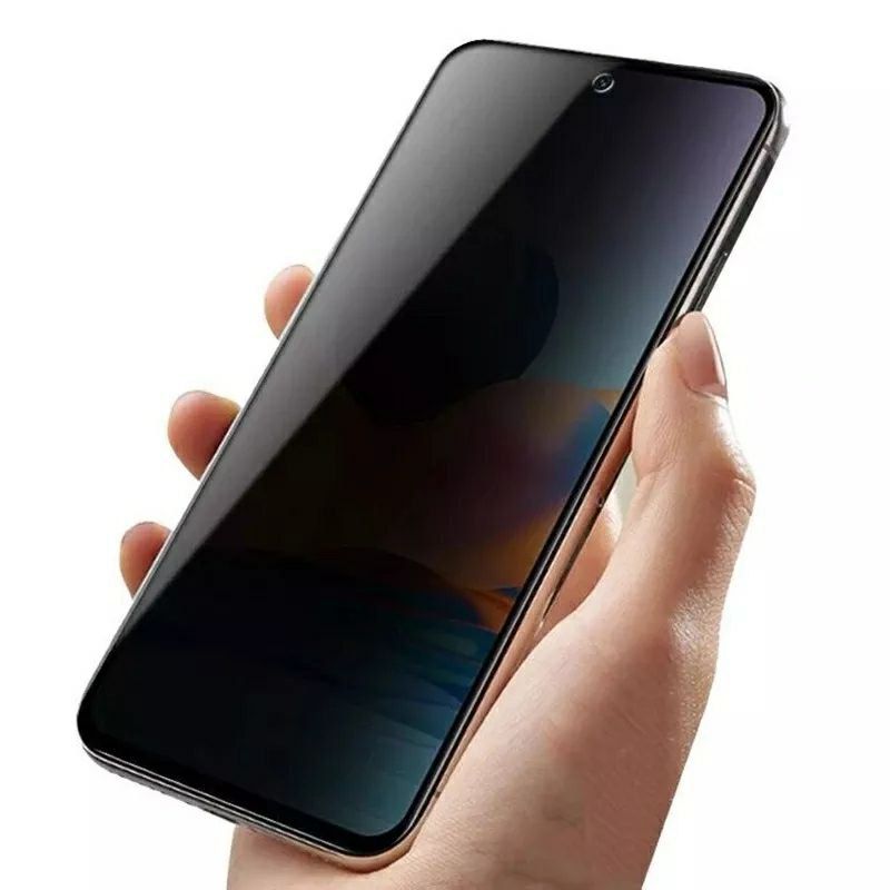 Защитное стекло Privacy Glass антишпион для Xiaomi Redmi Note 11 4G / 11s / Note 12s - Черный фото 2