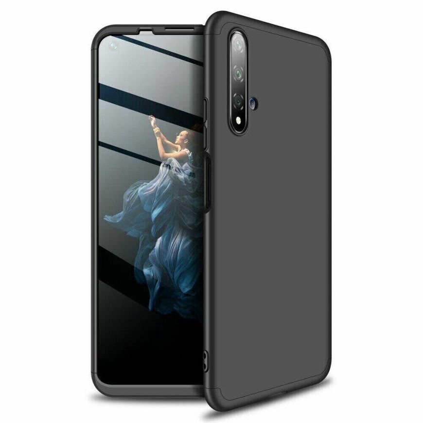 Чохол GKK 360 градусів для Huawei Honor 20 / Nova 5T - Чорний фото 1