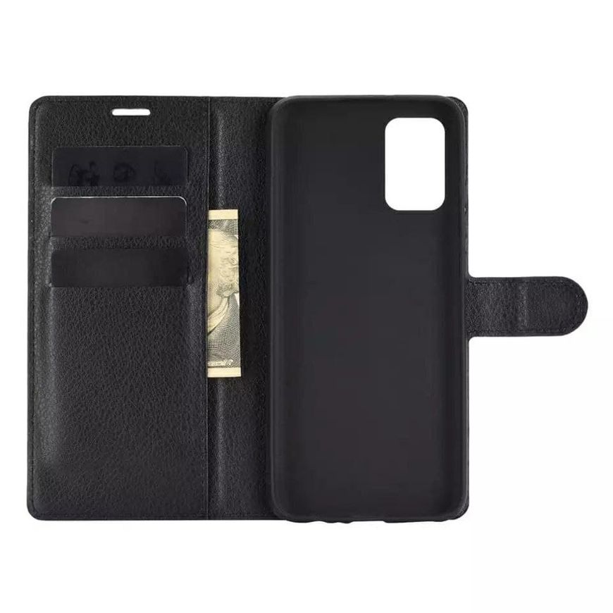 Чохол книжка з кишенями для карт на Samsung Galaxy A02s - Чорний фото 3