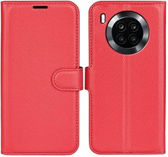 Чехол-Книжка с карманами для карт на Huawei Nova 8i - Красный фото 1