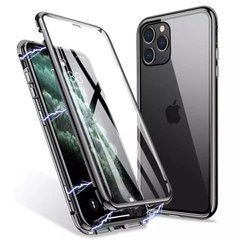 Магнитный чехол с защитным стеклом для iPhone 11 Pro - Чёрный фото 1